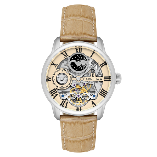 tora様 De Petrillo 44 美品　グレージュ ブラウンホワイト Chicory Brown | Longitude Automatic Skeleton – Thomas Earnshaw
