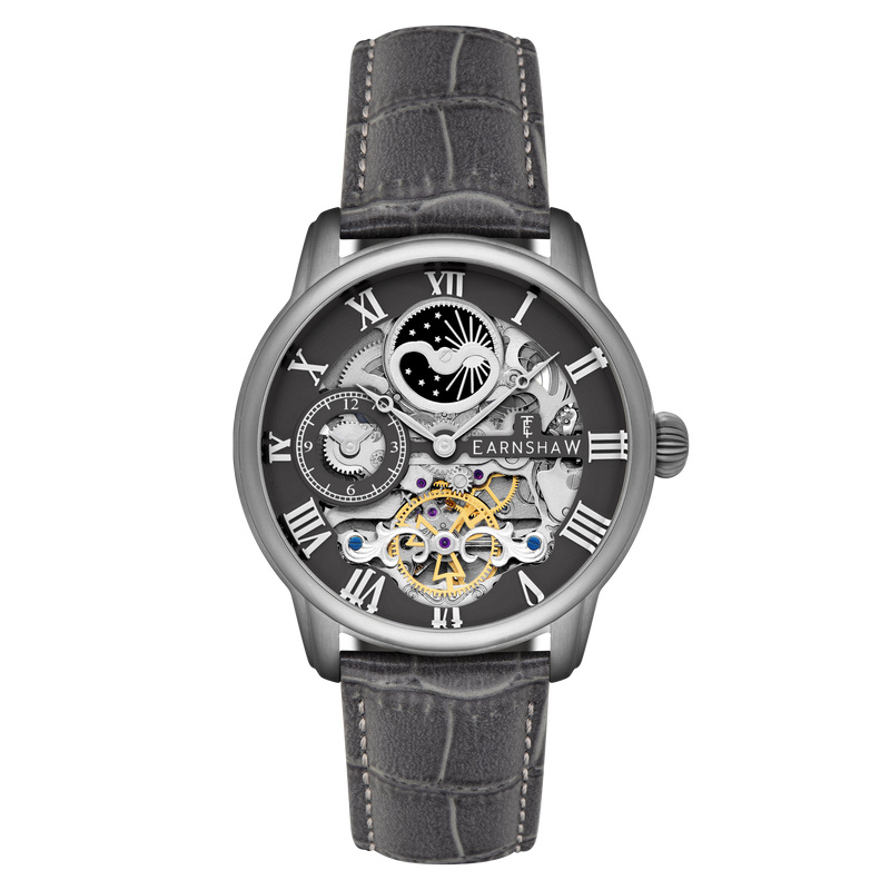 Black Steel Longitude Automatic Skeleton Thomas Earnshaw