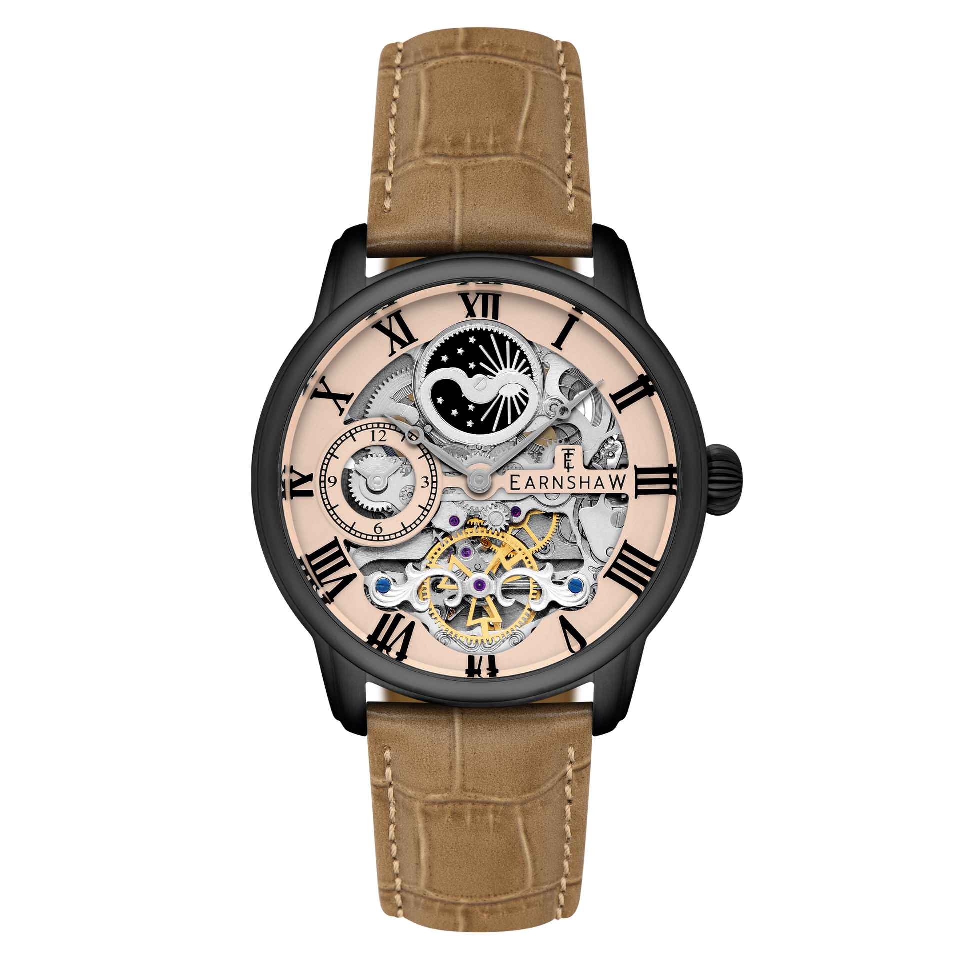 Beige Black | Longitude Automatic Skeleton – Thomas Earnshaw