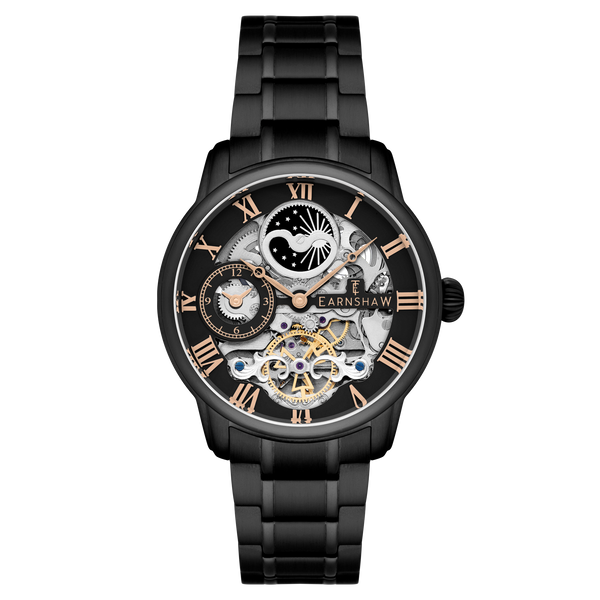 Tuxedo Black | Longitude Automatic Skeleton – Thomas Earnshaw