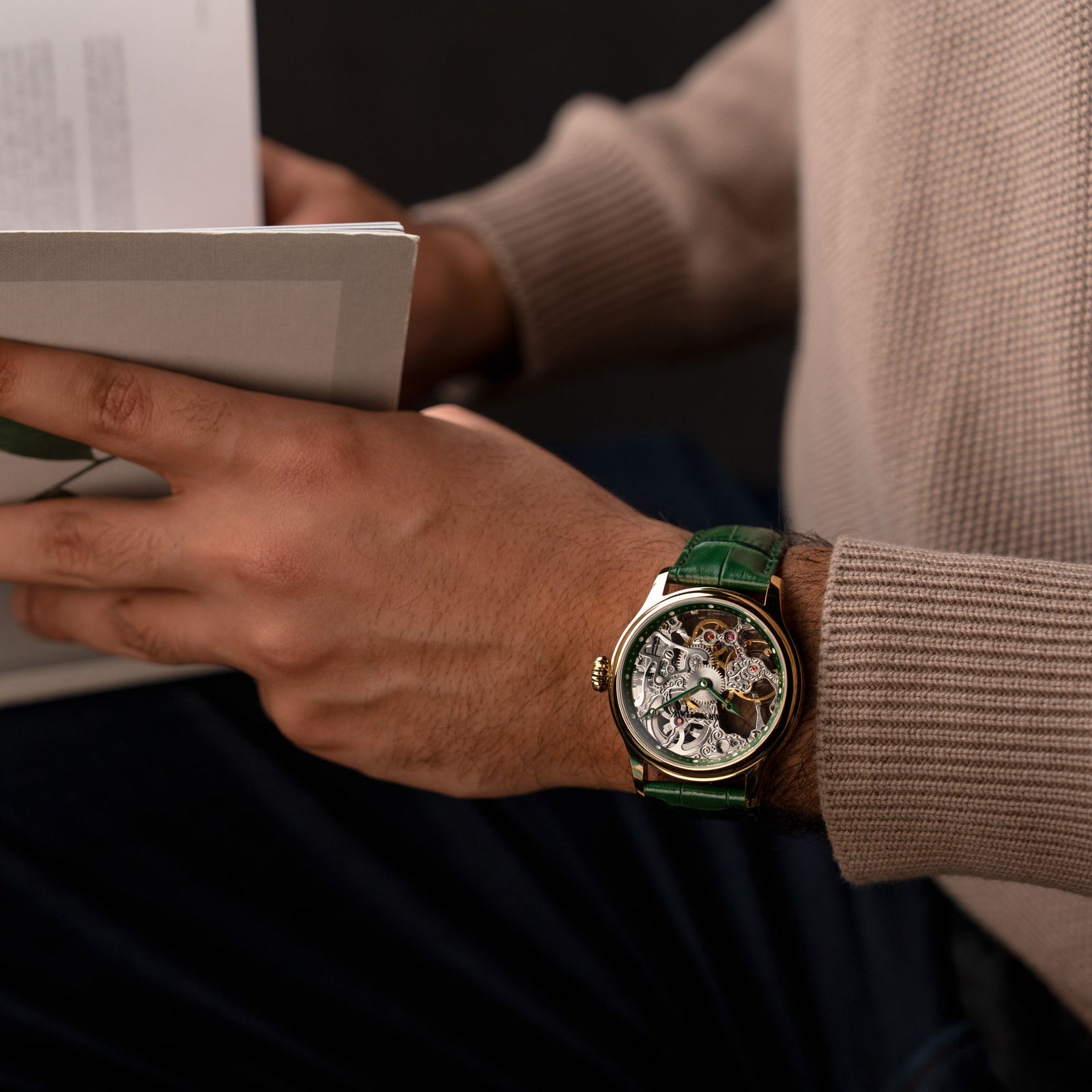 Gold Green | Bauer Mechanical Skeleton – Thomas Earnshaw