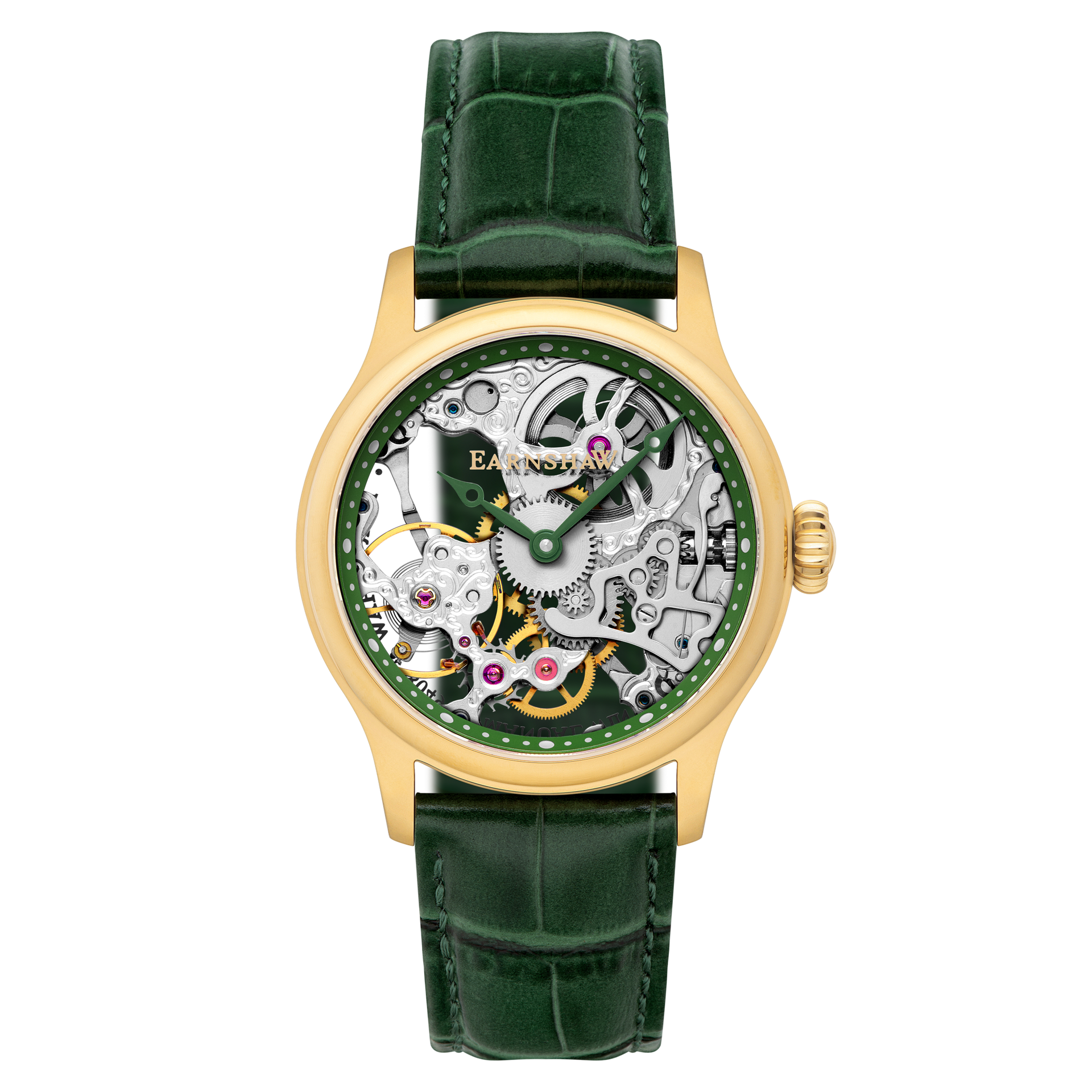 EARNSHAW 腕時計 BAUER MECHANICAL SKELETON-E 4K) EARNSHAW BAUER SKELETON MEN'S WATCH REVIEW MODEL: ES-8061-07