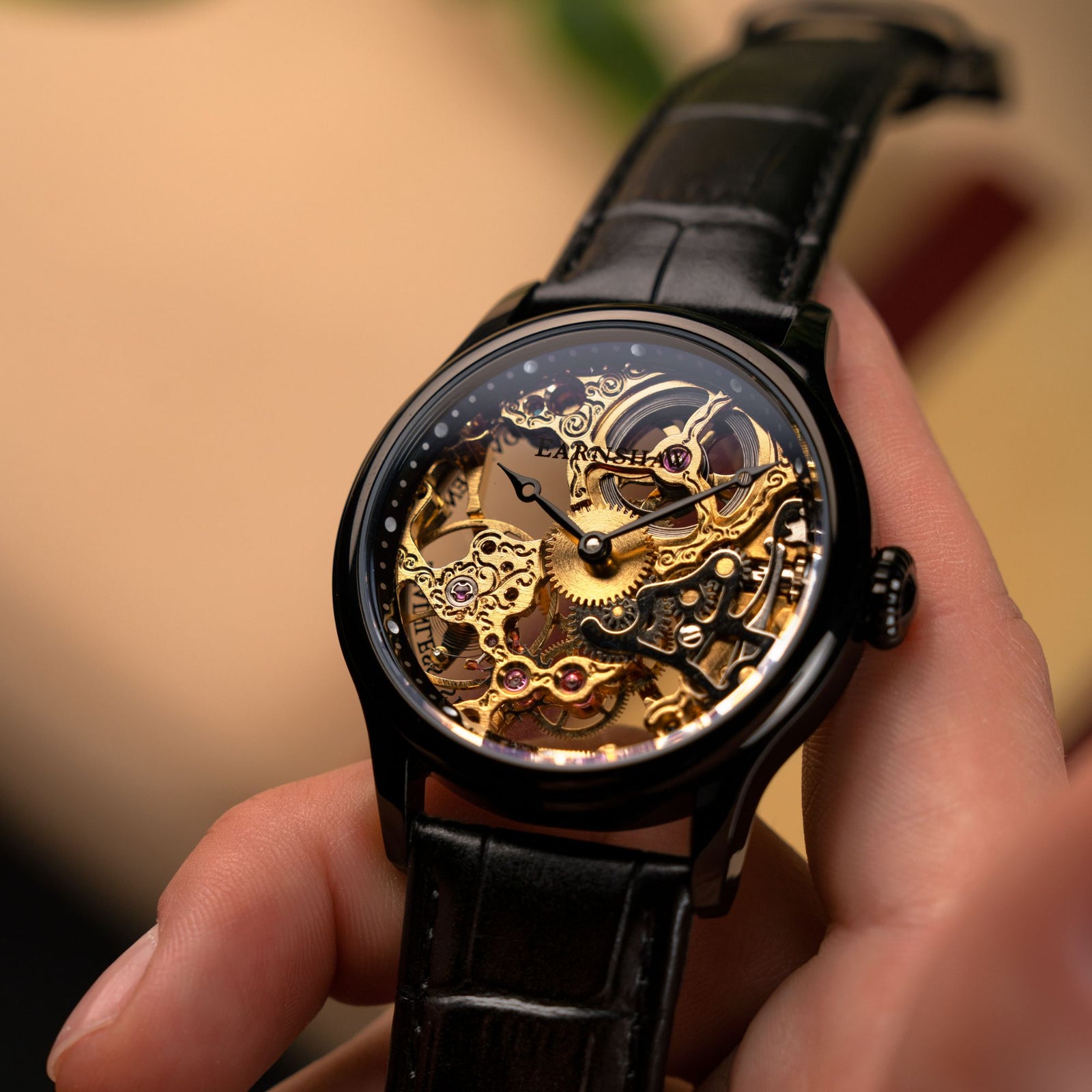 Black | Bauer Mechanical Skeleton – Thomas Earnshaw