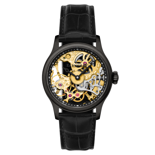 EARNSHAW 腕時計 BAUER MECHANICAL SKELETON-E Black | Bauer Mechanical Skeleton – Thomas Earnshaw