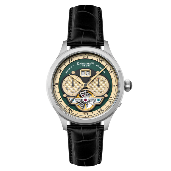 Forestry Green | Baron Grand Date Calendar Open Heart Automatic
