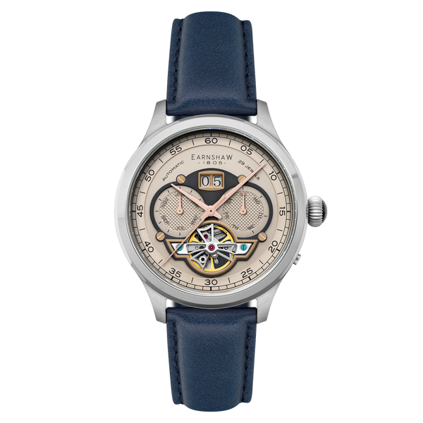 Camel Blue | Baron Grand Date Calendar Open Heart Automatic Camel Blue | Baron Grand Date Calendar Open Heart Automatic