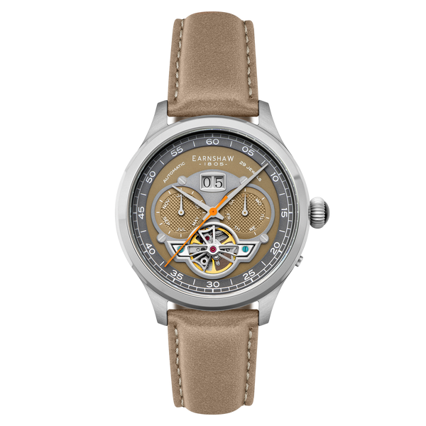Bog Green | Baron Grand Date Calendar Open Heart Automatic