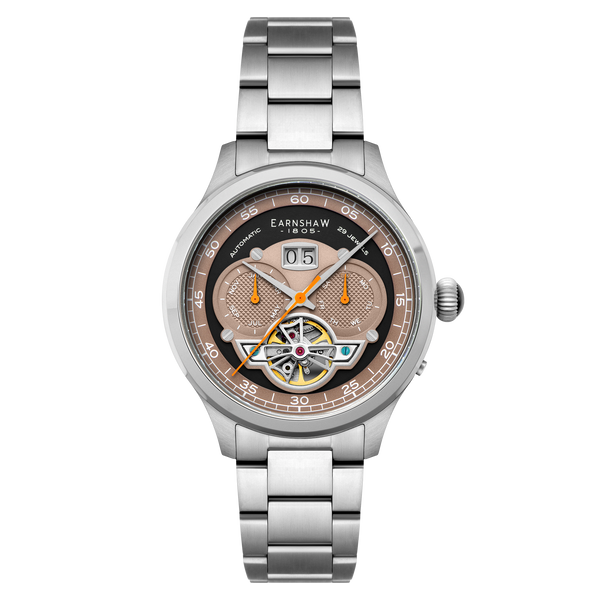 Ghost Grey | Baron Grand Date Calendar Open Heart Automatic