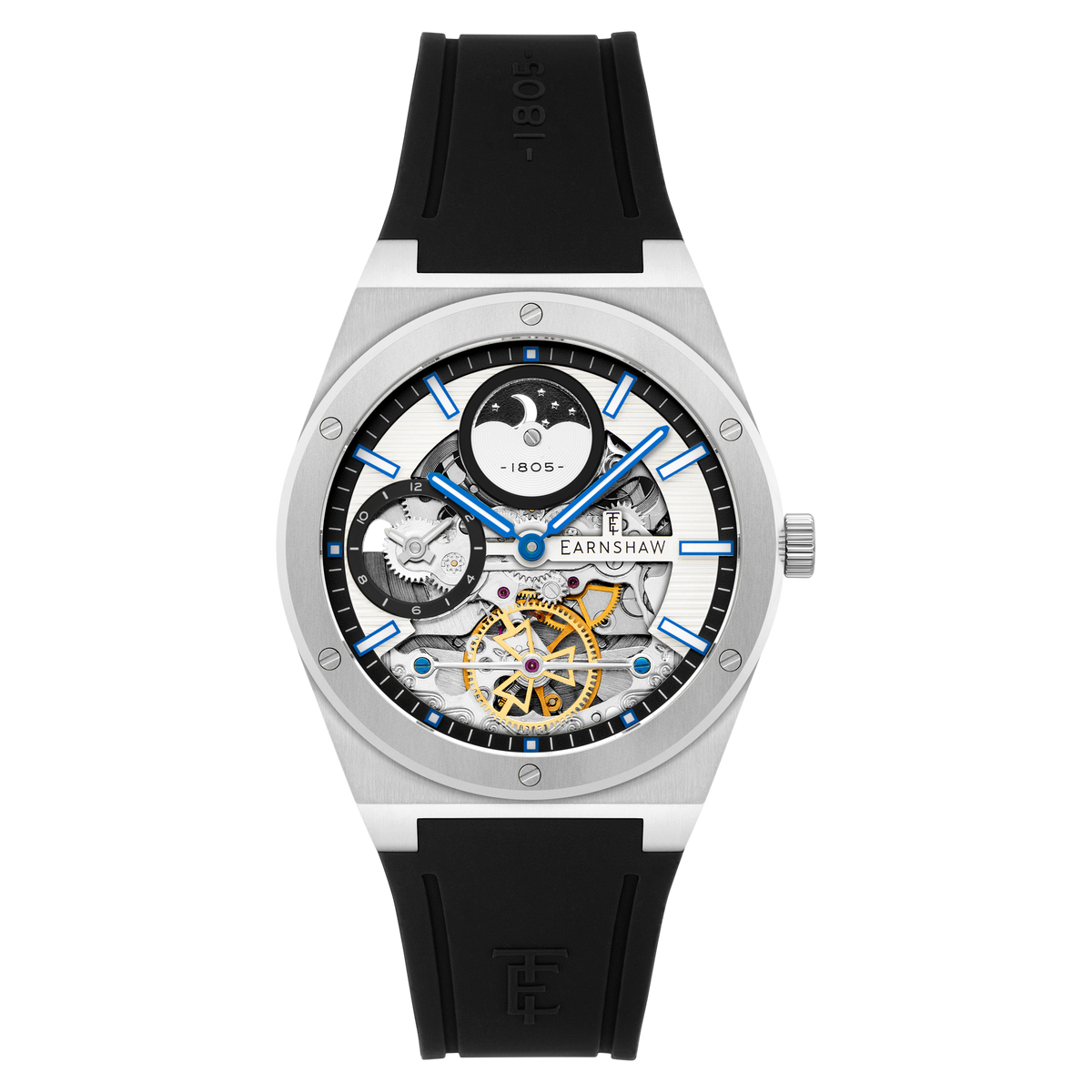NWT Thomas Earnshaw Drake Automatic Grey Dial Men\'s Watch Drake Dual Time Automatic vibes: clean and sporty  main image 4