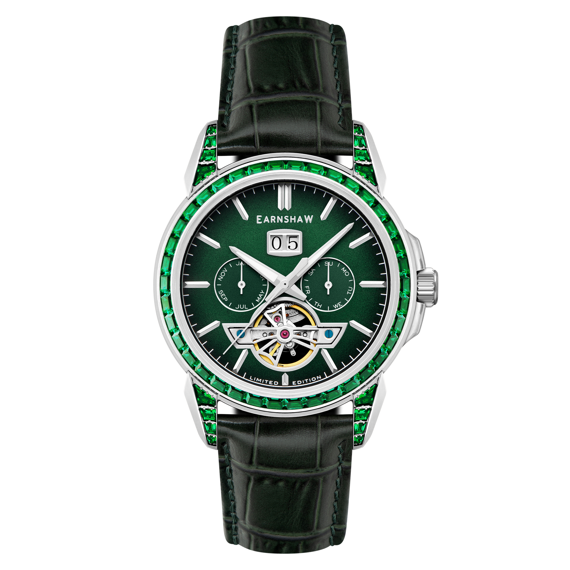 Olive Gem | Nobility Nawab Grand Date Calendar Open Heart