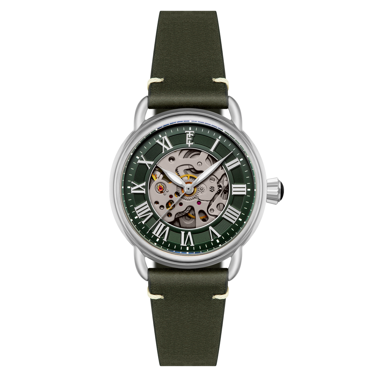 Sage Green | Heritage Investigator 40 Skeleton Automatic – Thomas 