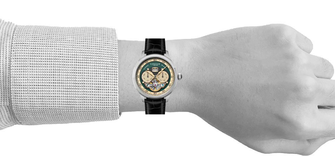 Forestry Green | Baron Grand Date Calendar Open Heart Automatic Forestry Green | Baron Grand Date Calendar Open Heart Automatic