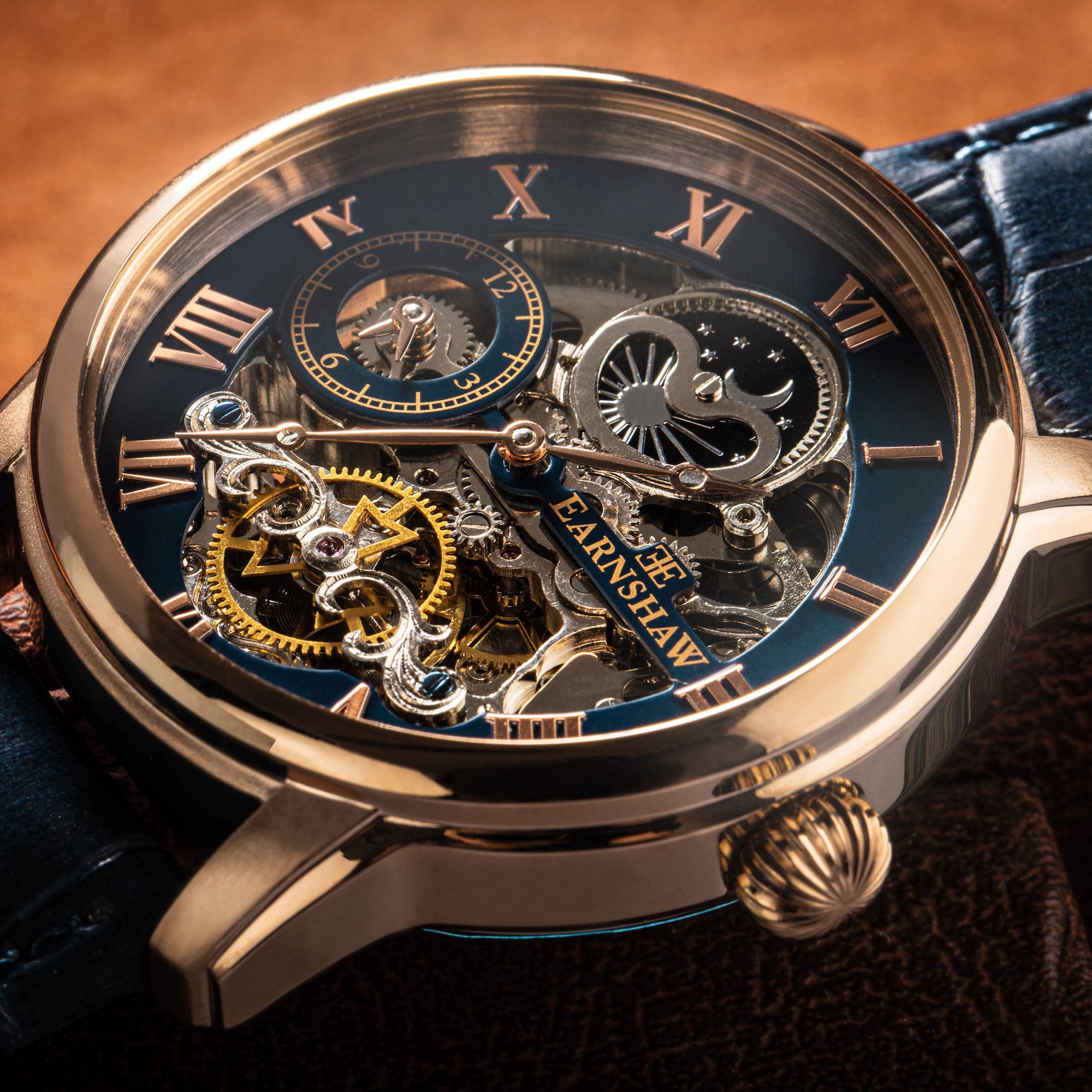 Thomas Earnshaw Orologio Uomo Longitude Dual Time – Scheletro Automatico 44mm, Acciaio - copertina
