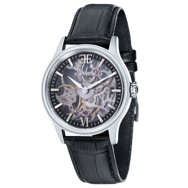 Thomas earnshaw black 2025 mechanical skeleton watch